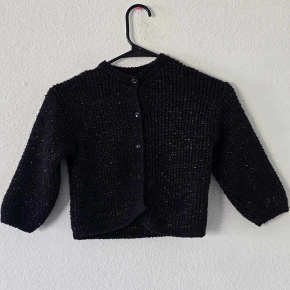 Zara Girls Sweater Cardigan size 3-4years Shimmery Button Up - Picture 2 of 7